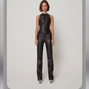 Khy Black Faux Leather Trousers